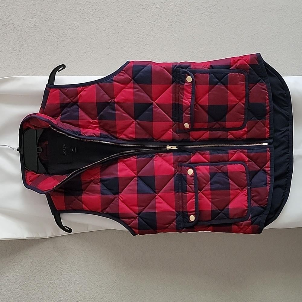 Jcrew Plaid Vest XXS